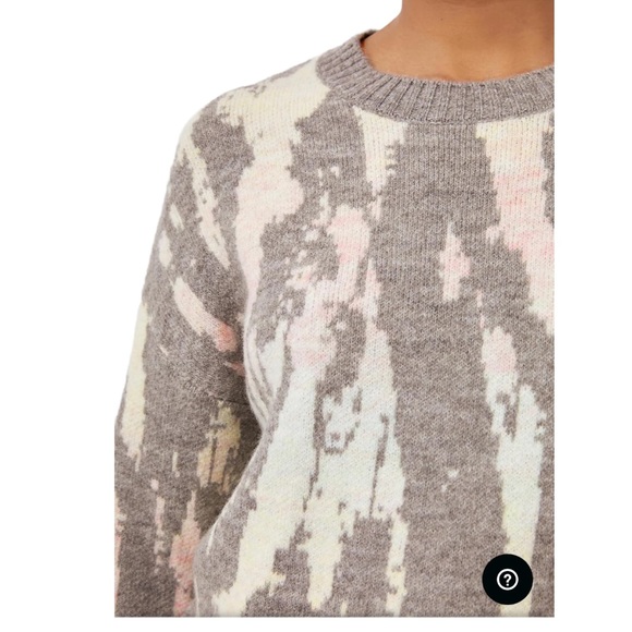 Rails Virgo Womens Crewneck Cozy Sweater Small Gray Tie Dye Long Sleeve - Picture 4 of 10